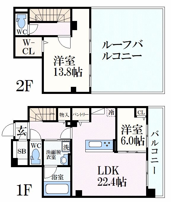 住吉駅 徒歩12分 4-5階の物件間取画像