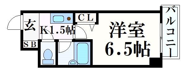 神戸三宮駅 徒歩4分 5階の物件間取画像