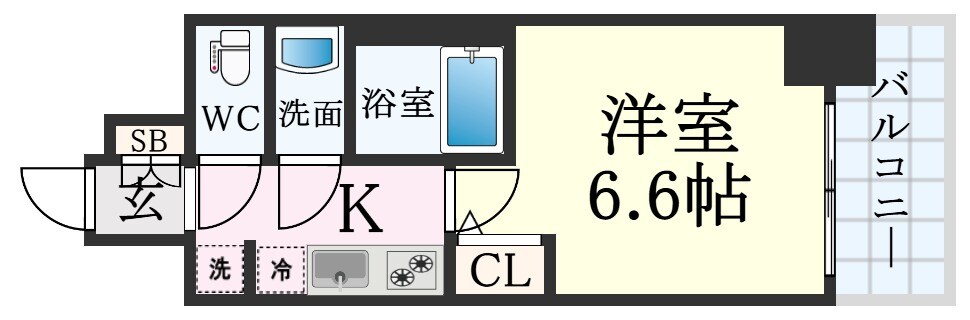 ソルテラスKOBE湊町の物件間取画像