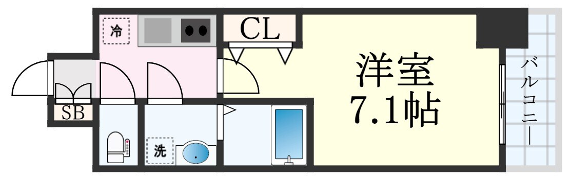 アドバンス三宮シュロスの物件間取画像