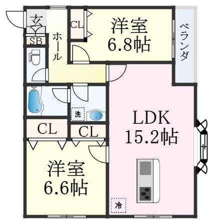 三ノ宮駅 徒歩12分 3階の物件間取画像