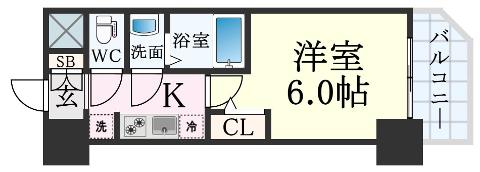 高速神戸駅 徒歩2分 4階の物件間取画像