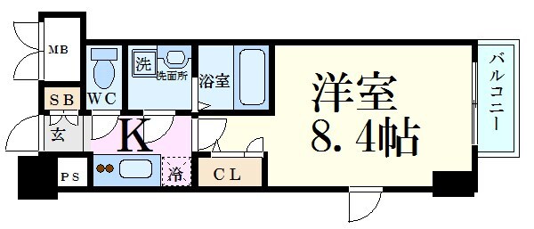 エスリード三宮旭通の物件間取画像