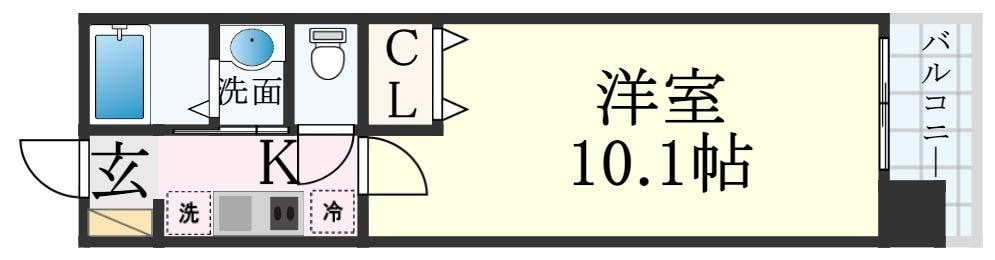 三ノ宮駅 徒歩9分 5階の物件間取画像