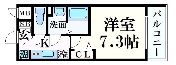 神戸駅 徒歩5分 5階の物件間取画像