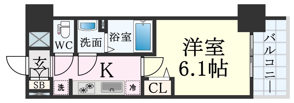 高速長田駅 徒歩5分 7階の物件間取画像