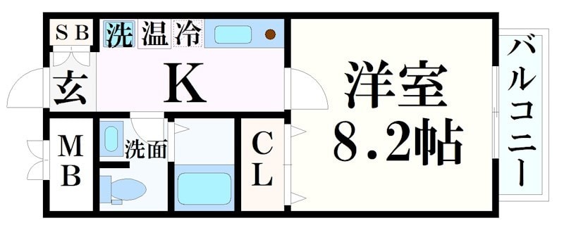 みなと元町駅 徒歩4分 8階の物件間取画像