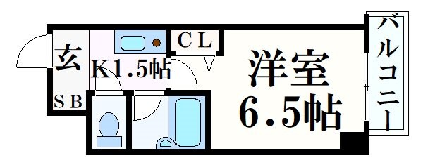 エスリード三宮第3の物件間取画像