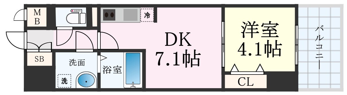 神戸駅 徒歩8分 4階の物件間取画像