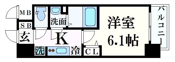 神戸駅 徒歩7分 13階の物件間取画像