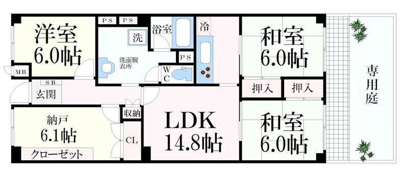 芦屋駅 徒歩15分 1階の物件間取画像