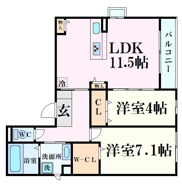 メゾンドリオの物件間取画像