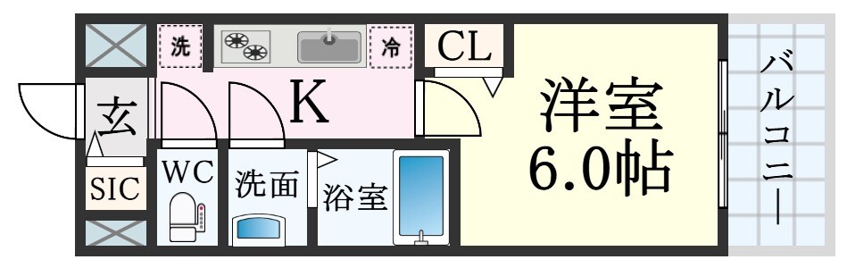 高速長田駅 徒歩5分 4階の物件間取画像