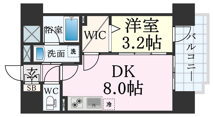 エステムコート神戸元町通Ⅱザサロンの物件間取画像