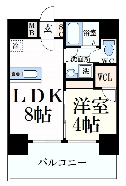 深江駅 徒歩2分 9階の物件間取画像