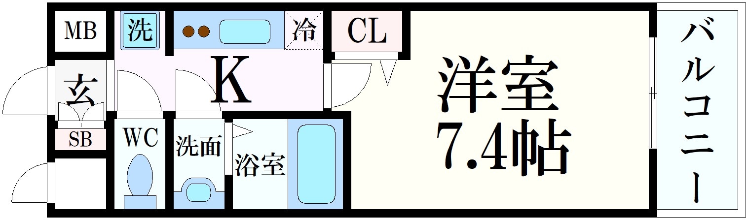 上沢駅 徒歩3分 6階の物件間取画像