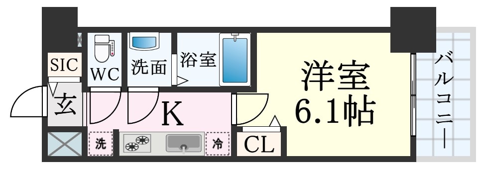 高速長田駅 徒歩5分 4階の物件間取画像