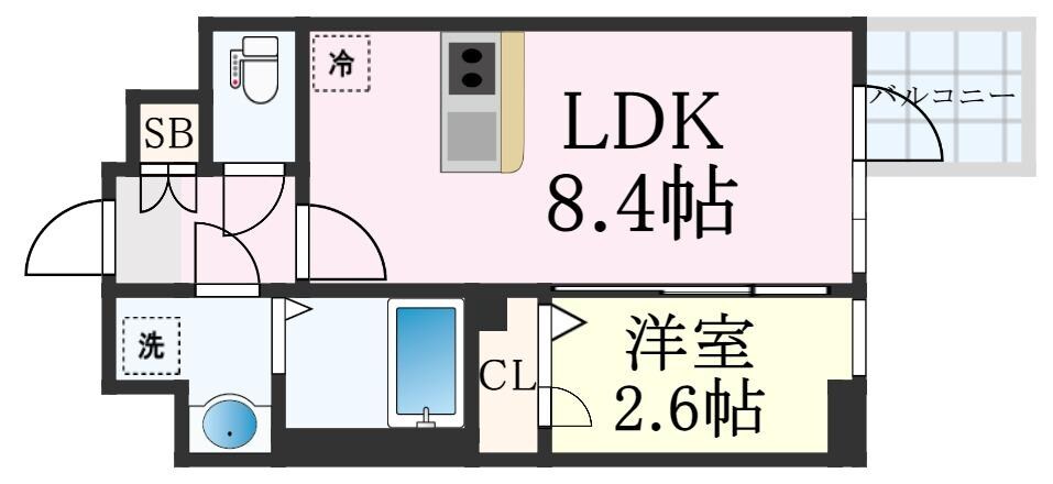 三ノ宮駅 徒歩6分 10階の物件間取画像