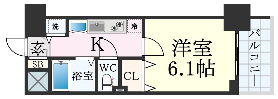 プレサンス神戸プレシャスの物件間取画像