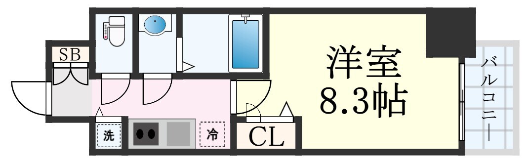 神戸駅 徒歩8分 13階の物件間取画像