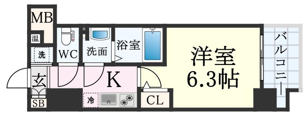 新開地駅 徒歩2分 8階の物件間取画像