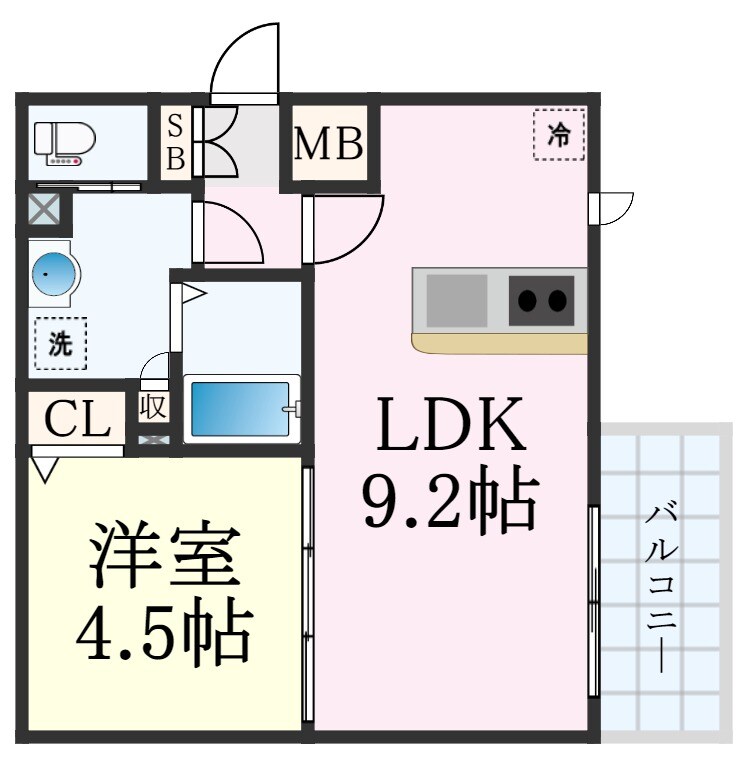 神戸駅 徒歩5分 2階の物件間取画像