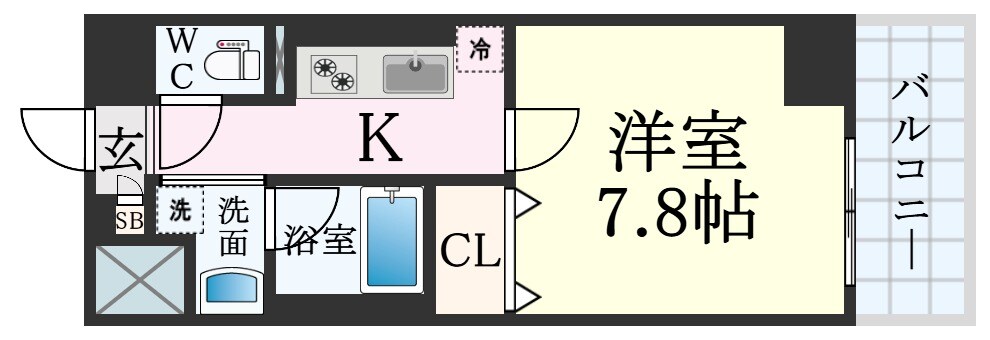 湊川公園駅 徒歩3分 10階の物件間取画像