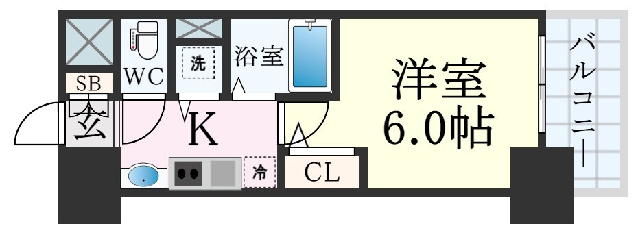 プレサンス三宮ルミネスの物件間取画像