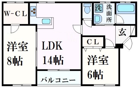 ラプリーズニシノミヤの物件間取画像