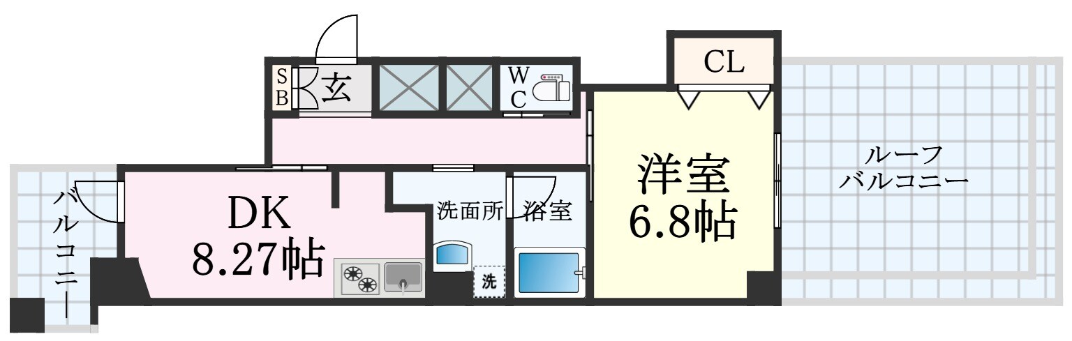 三ノ宮駅 徒歩4分 7階の物件間取画像