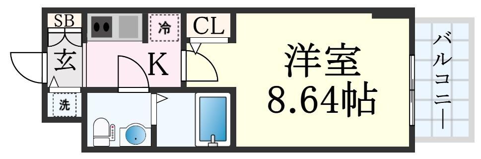 三ノ宮駅 徒歩10分 2階の物件間取画像