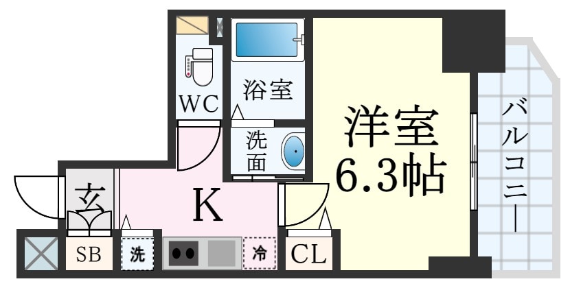 三ノ宮駅 徒歩15分 5階の物件間取画像