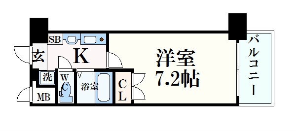 三ノ宮駅 徒歩10分 6階の物件間取画像