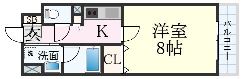 アミーグランコート三宮の物件間取画像