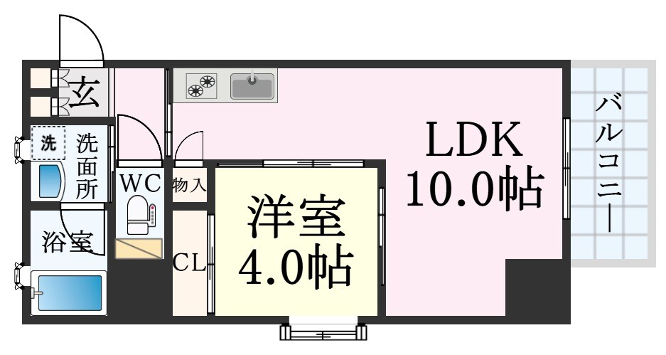 新開地駅 徒歩4分 3階の物件間取画像