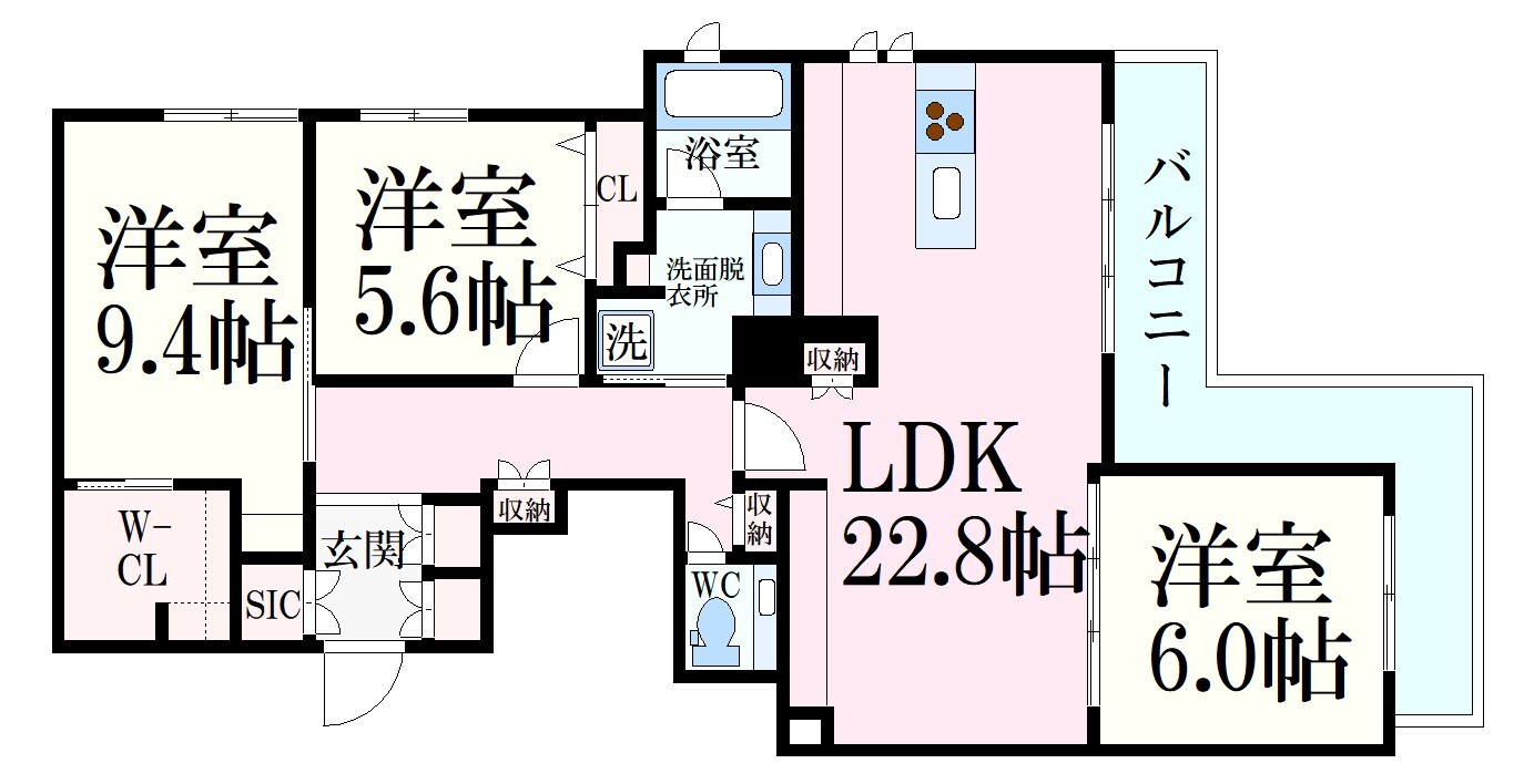 芦屋駅 徒歩7分 3階の物件間取画像