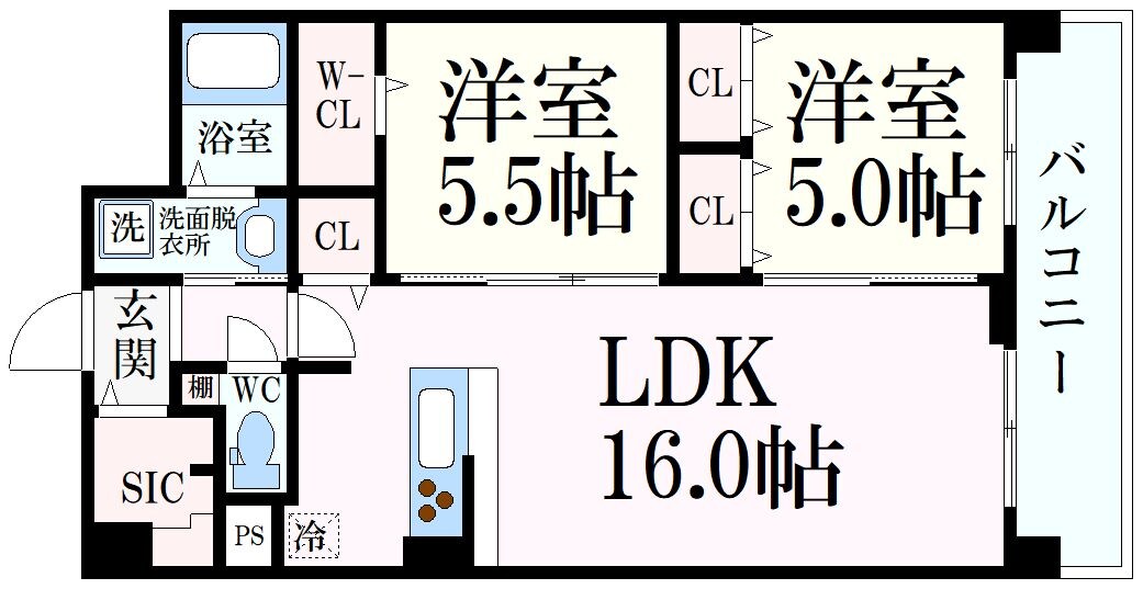 エクセルハイム東灘の物件間取画像