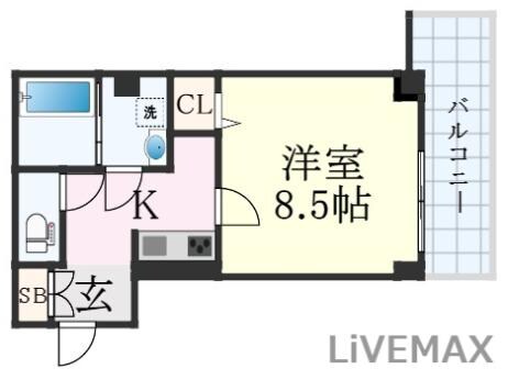 六甲道駅 徒歩7分 2階の物件間取画像
