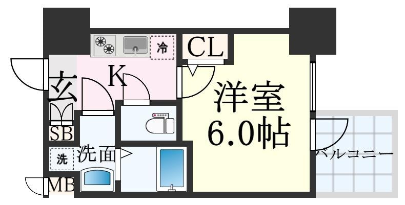 三ノ宮駅 徒歩6分 2階の物件間取画像