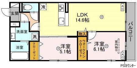 コンフィエ鳴尾の物件間取画像