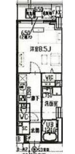 フレンシア西宮北口の物件間取画像