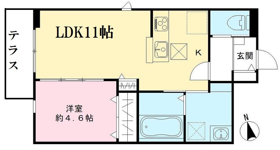 オリビア苦楽園の物件間取画像