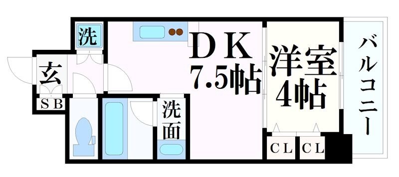 プレジオ神戸WESTの物件間取画像