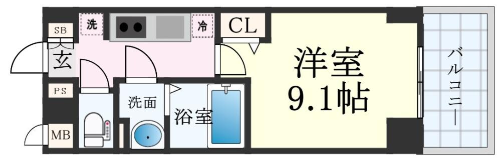 神戸駅 徒歩8分 3階の物件間取画像