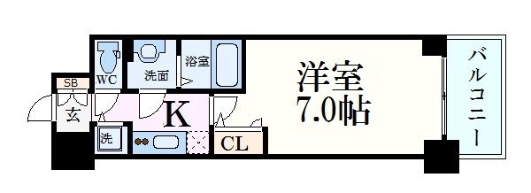 三ノ宮駅 徒歩9分 10階の物件間取画像