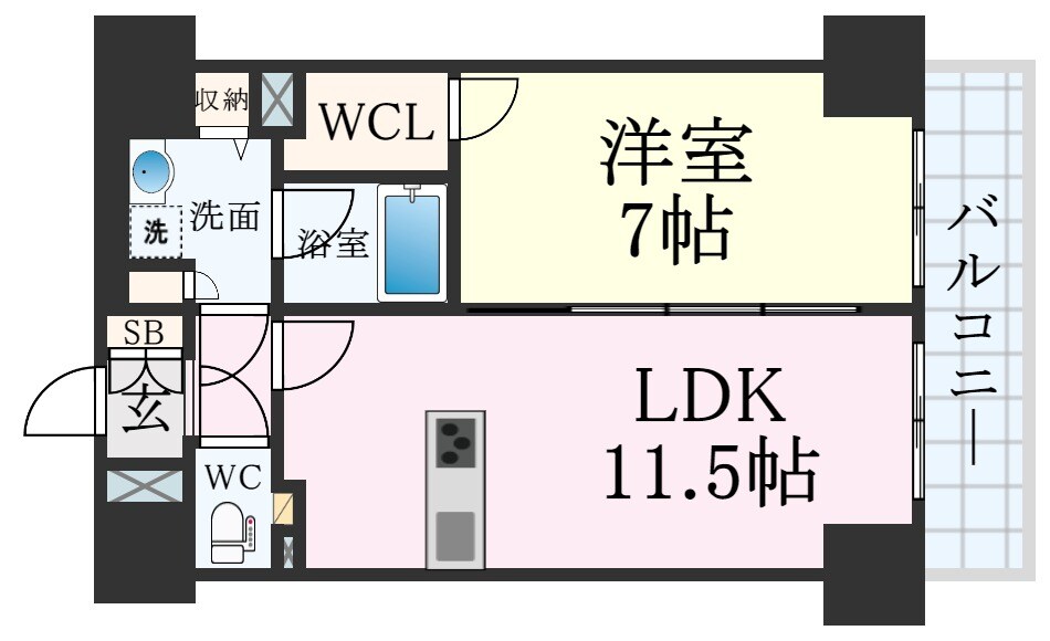 神戸駅 徒歩5分 10階の物件間取画像