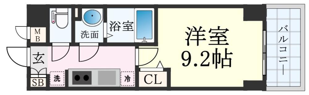 神戸駅 徒歩8分 11階の物件間取画像