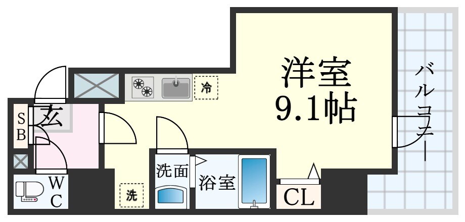 セオリー神戸ウエストゲートの物件間取画像