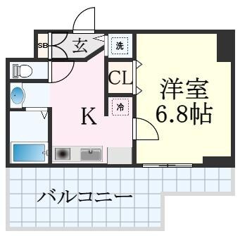 スワンズ神戸三宮イーストの物件間取画像