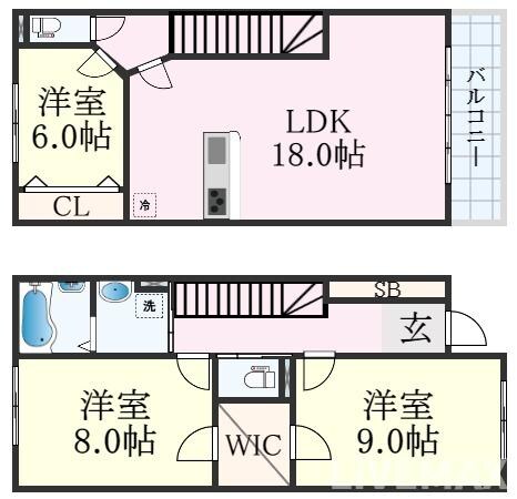 ガルデニア芦屋の物件間取画像